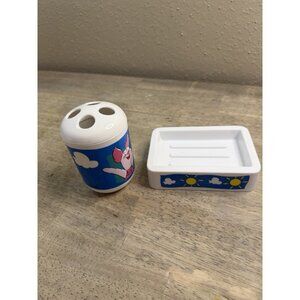 Vintage Winnie The Pooh Toothbrush Holder & Soap Holder Bathroom Decor